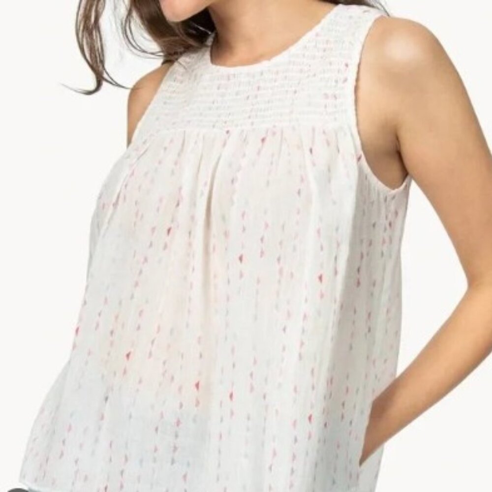 Lilla P Smocked Triangle Print Tank